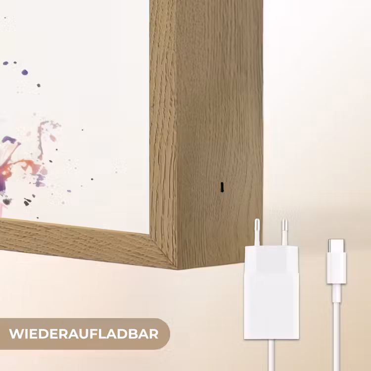 Paard - Dieren - Meisjes - Paars - Bruin Light Box met batterij (Wandlamp kind) middel -USP_websiteoplaadbaarDE