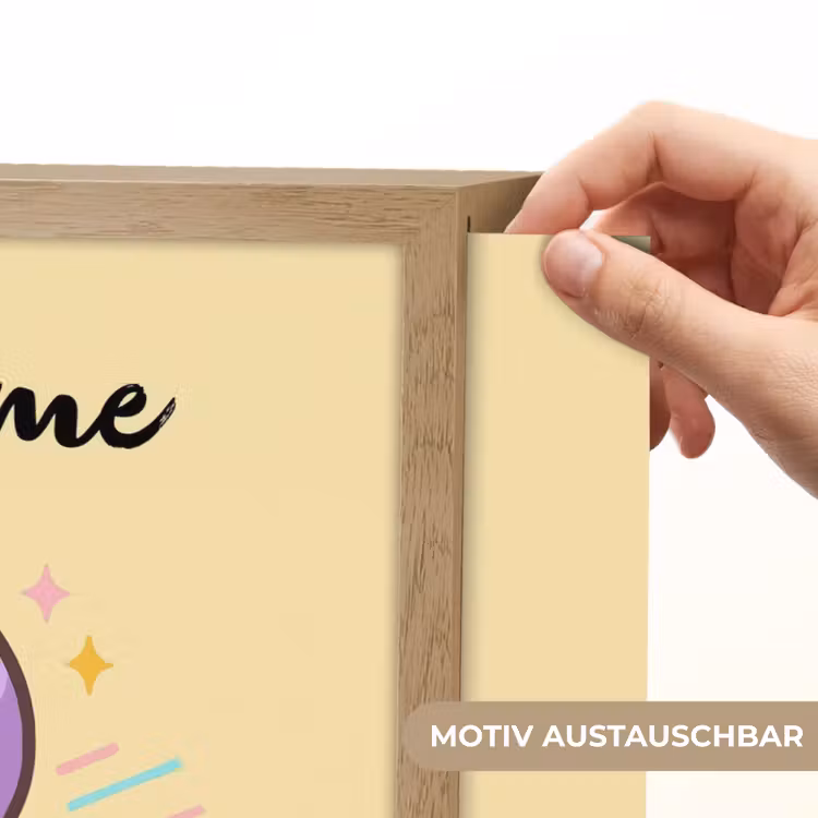 Pinguïn - Geel - Energiek - Rolschaatsen Light Box met batterij (Wandlamp kind) middel -USP_websiteprintDE