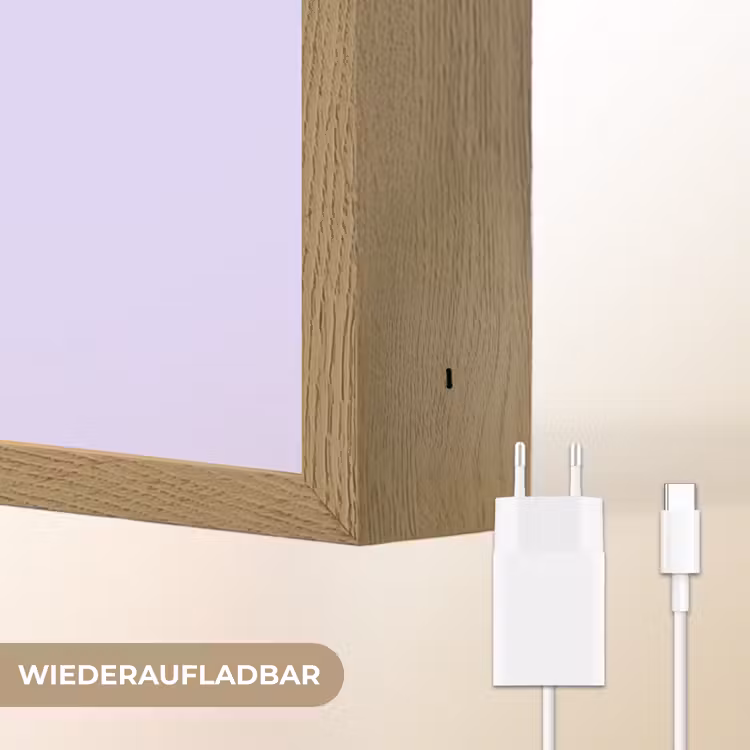 Pinguïn - Paars - Minimalistisch - Blosjes Light Box met batterij (Wandlamp kind) middel -USP_websiteoplaadbaarDE