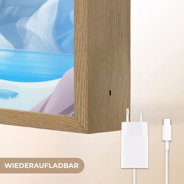 Pinguïn - Meisjes - Pooldieren - Kinderen Light Box met batterij (Wandlamp kind) middel -USP_websiteoplaadbaarDE