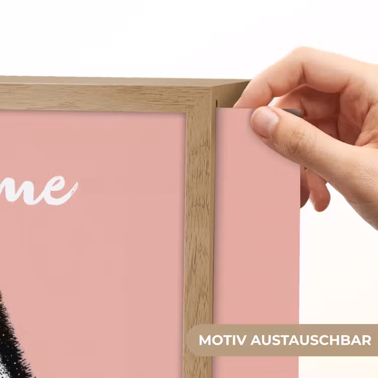 Pinguïn - Stippen - Minimalistisch - Roze Light Box met batterij (Wandlamp kind) middel -USP_websiteprintDE