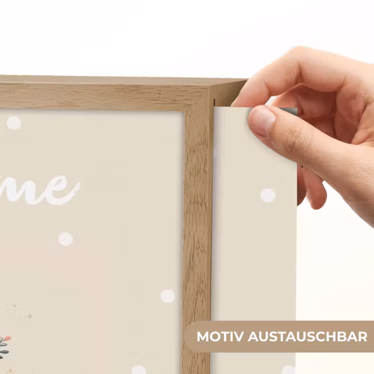 Prinses - Kroon - Bloem - Stippen Light Box met batterij (Wandlamp kind) middel -USP_websiteprintDE