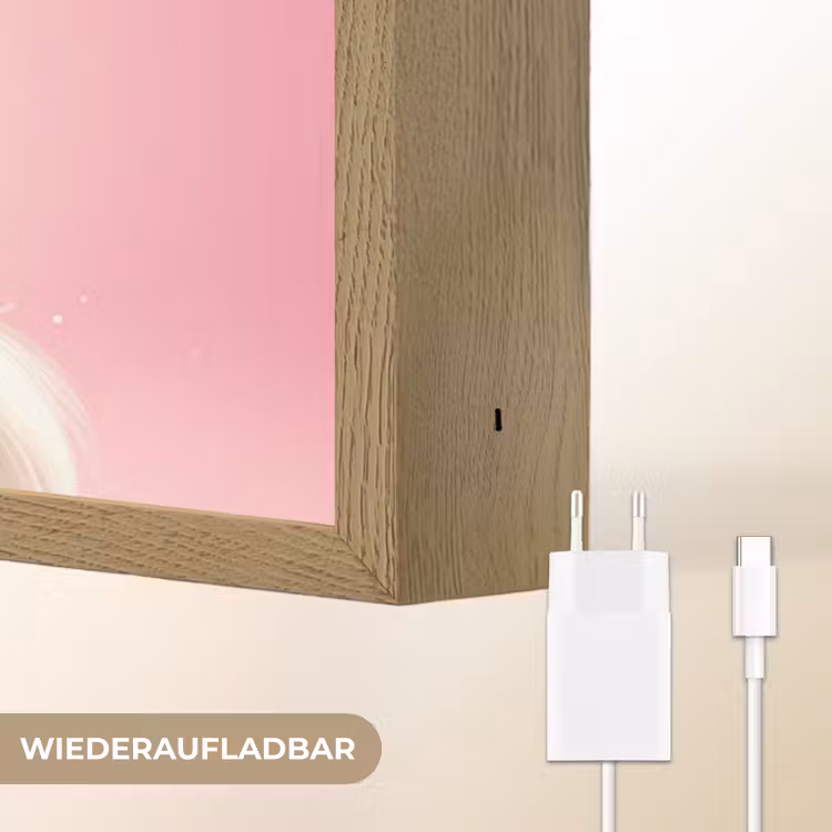 Prinses - Roze - Eenhoorn Light Box met batterij (Wandlamp kind) middel -USP_websiteoplaadbaarDE