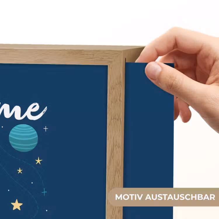 Raket - Haai - Ruimte Light Box met batterij (Wandlamp kind) middel -USP_websiteprintDE