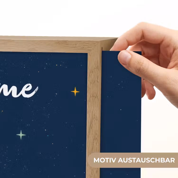 Raket - Rookwolken - Ruimte Light Box met batterij (Wandlamp kind) middel -USP_websiteprintDE