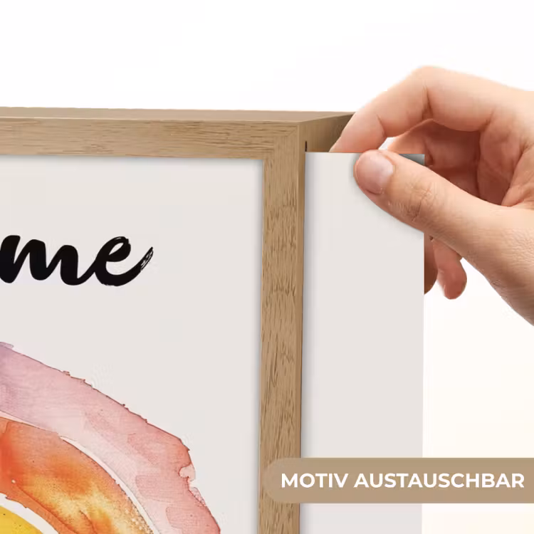 Regenboog - Watercolor - Kleurrijk Light Box met batterij (Wandlamp kind) middel -USP_websiteprintDE