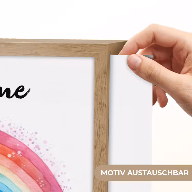 Regenboog - Kinderen - Meisje Light Box met batterij (Wandlamp kind) middel -USP_websiteprintDE