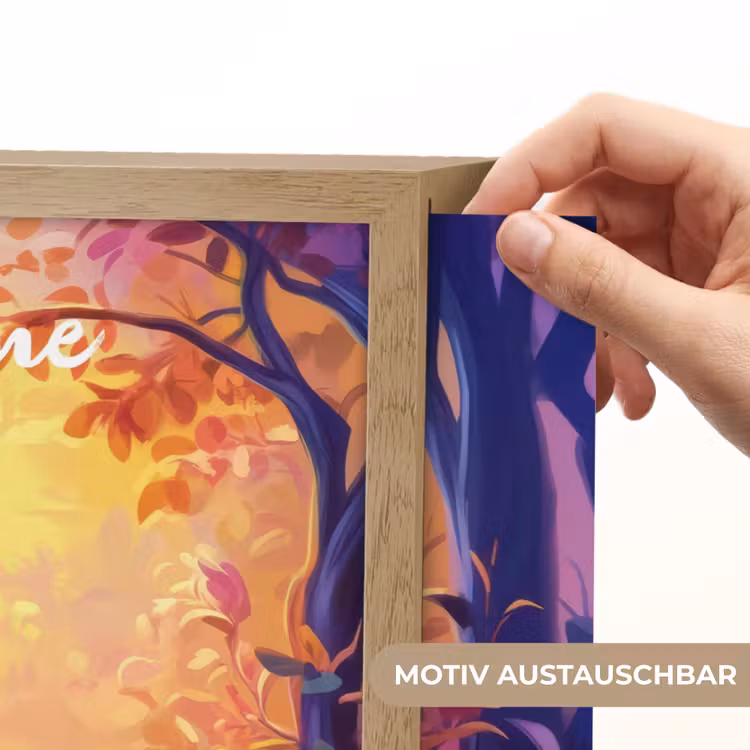 Hertje - Uil - Fantasie - Bos Light Box met batterij (Wandlamp kind) middel -USP_websiteprintDE