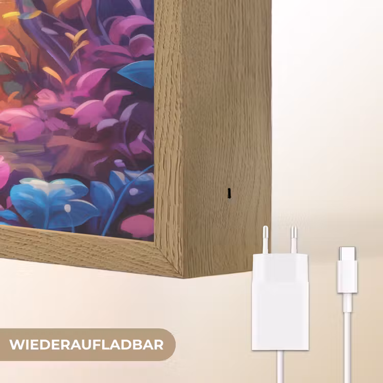 Hertje - Uil - Fantasie - Bos Light Box met batterij (Wandlamp kind) middel -USP_websiteoplaadbaarDE