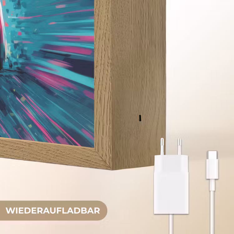 Raceauto - Abstract - Strepen - Blauw Light Box met batterij (Wandlamp kind) middel -USP_websiteoplaadbaarDE
