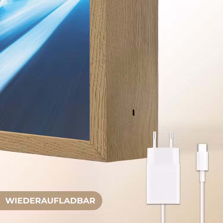 Rode raceauto - Blauw - Futuristisch Light Box met batterij (Wandlamp kind) middel -USP_websiteoplaadbaarDE