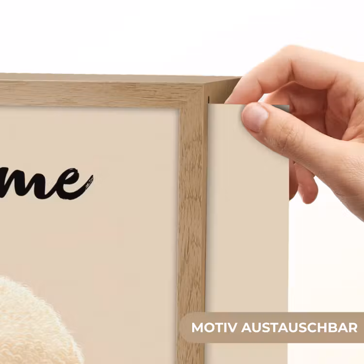 Schaap - Beige - Bloemen Light Box met batterij (Wandlamp kind) middel -USP_websiteprintDE