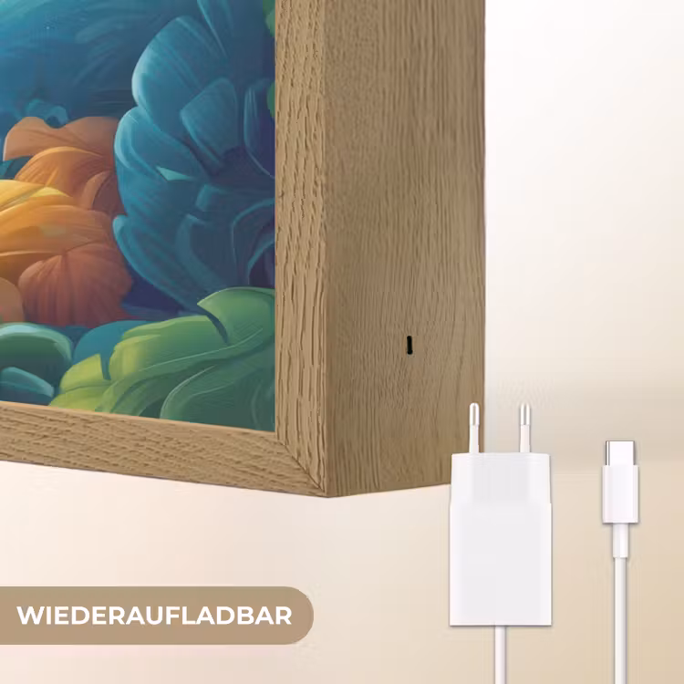 Schildpad - Flamingo - Tropisch - Oceaan Light Box met batterij (Wandlamp kind) middel -USP_websiteoplaadbaarDE