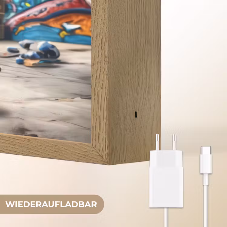 Schildpad - Graffiti - Skateboard - Jongens Light Box met batterij (Wandlamp kind) middel -USP_websiteoplaadbaarDE