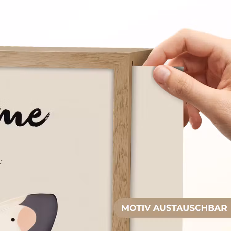 Vlinder - Vleugels - Bloemen - Beige Light Box met batterij (Wandlamp kind) middel -USP_websiteprintDE