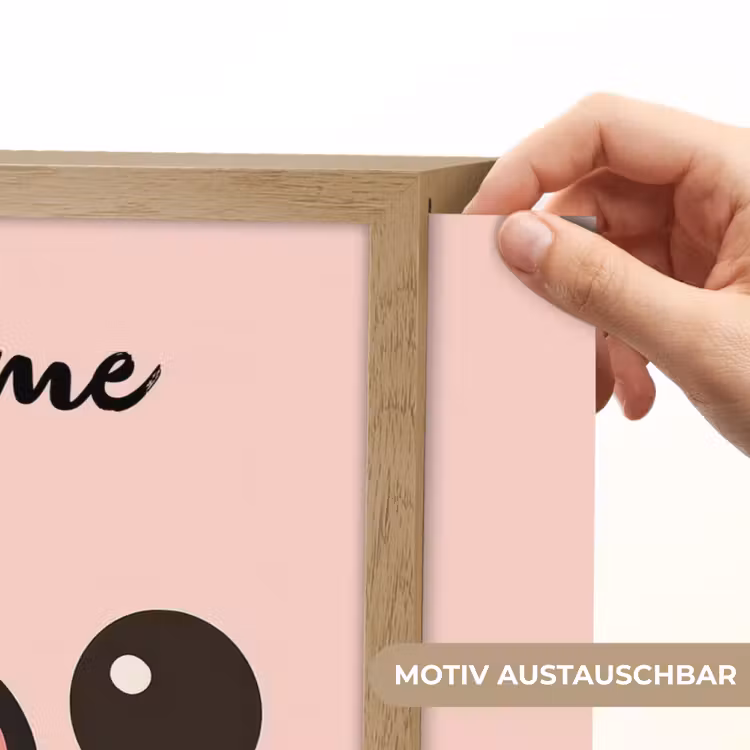 Varken - Roze - Minimalistisch Light Box met batterij (Wandlamp kind) middel -USP_websiteprintDE