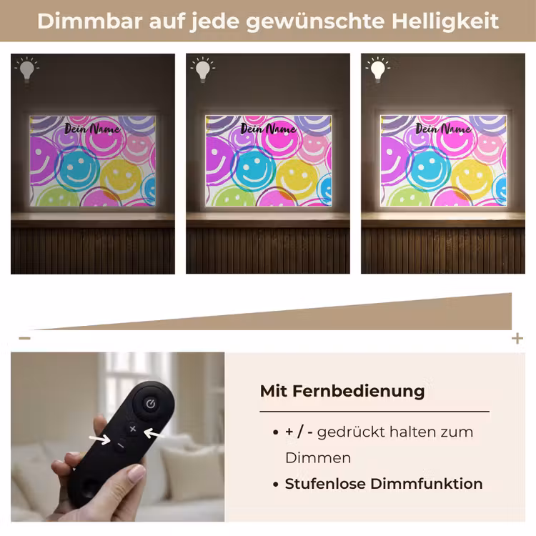Smileys - Kleurrijk - Neon Light Box met batterij (Wandlamp kind) middel -USP_dimbaarDE