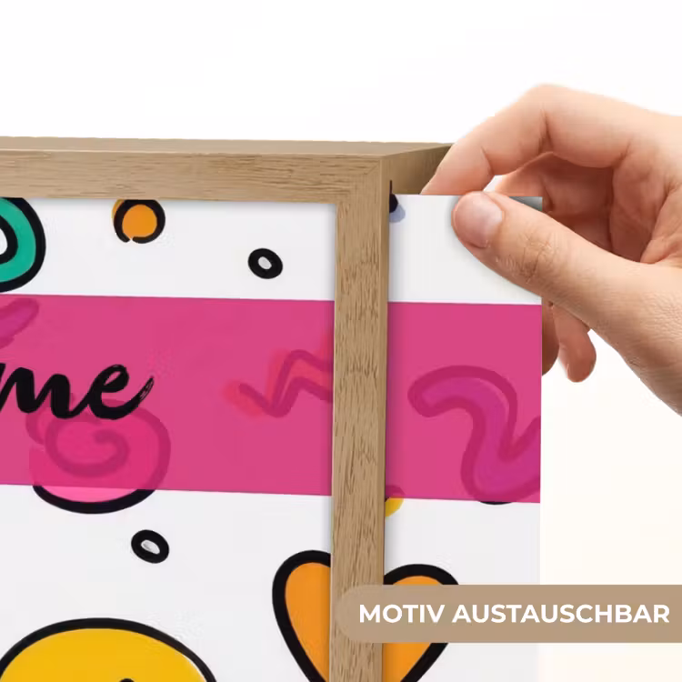 Smileys - Pictogrammen - Kleurrijk Light Box met batterij (Wandlamp kind) middel -USP_websiteprintDE