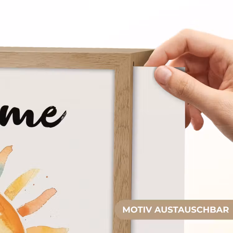 Zon - Watercolor - Geel Light Box met batterij (Wandlamp kind) middel -USP_websiteprintDE