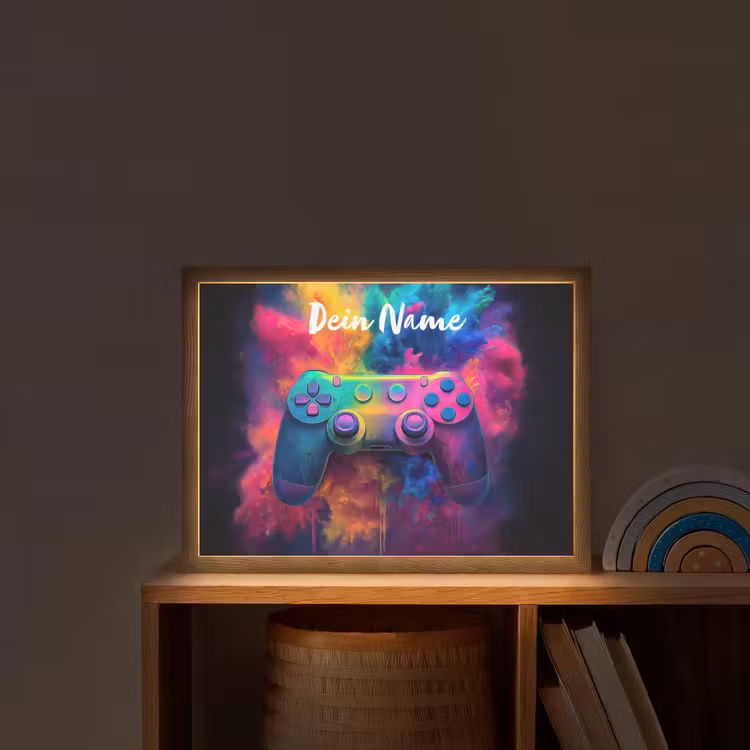 Game - Controller - Kleurrijk - Explosie Light Box met batterij (Wandlamp kind) middel -sfeer1_kind