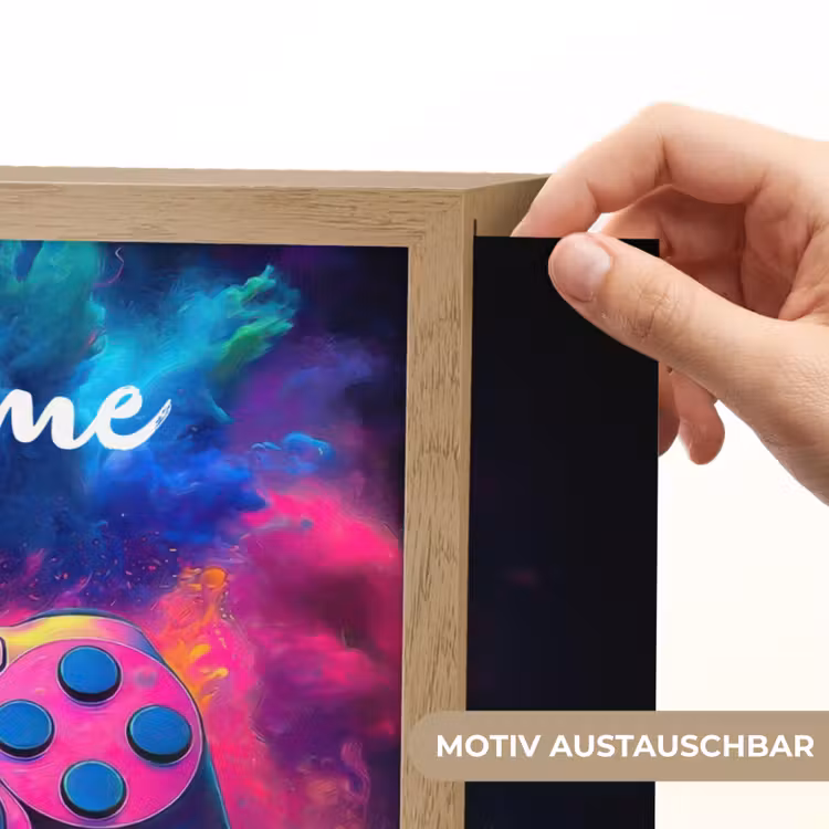 Game - Controller - Kleurrijk - Explosie Light Box met batterij (Wandlamp kind) middel -USP_websiteprintDE
