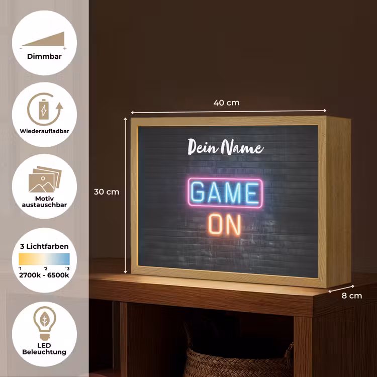 Game - Neon - Muur Light Box met batterij (Wandlamp kind) middel -USP_websiteoverzichtDE
