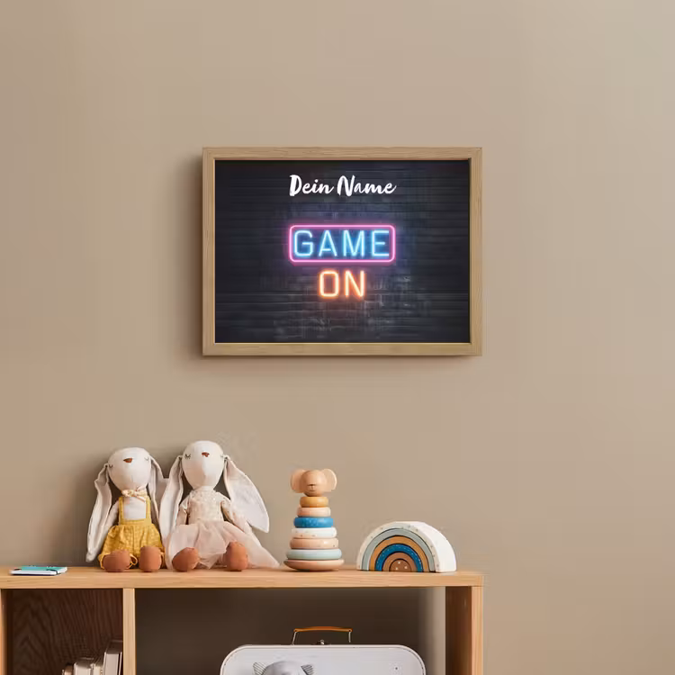 Game - Neon - Muur Light Box met batterij (Wandlamp kind) middel -sfeer2_kind