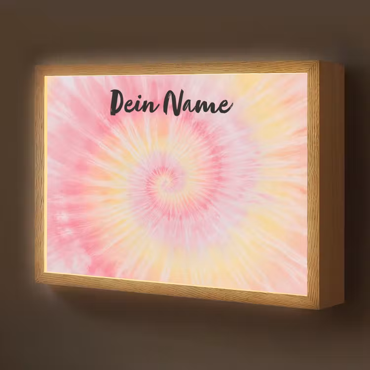 Spiraal - Pastel - Roze Light Box met batterij (Wandlamp kind) middel -z3d_website