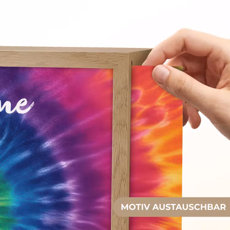 Spiraal - Regenboog - Kleurrijk Light Box met batterij (Wandlamp kind) middel -USP_websiteprintDE
