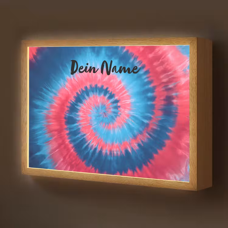 Spiraal - Roze - Blauw Light Box met batterij (Wandlamp kind) middel -z3d_website