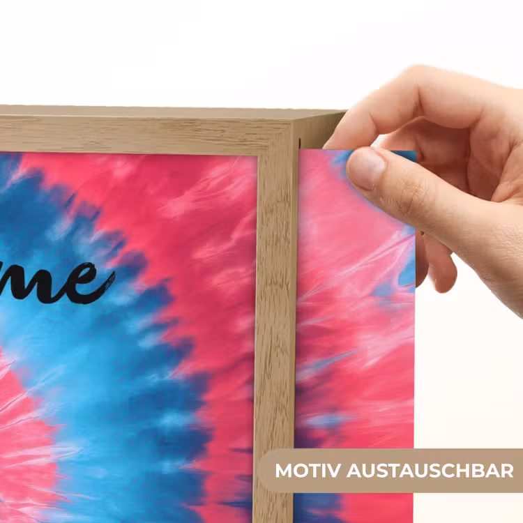 Spiraal - Roze - Blauw Light Box met batterij (Wandlamp kind) middel -USP_websiteprintDE