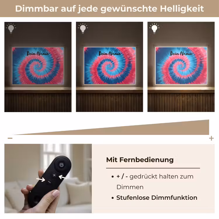 Spiraal - Roze - Blauw Light Box met batterij (Wandlamp kind) middel -USP_dimbaarDE
