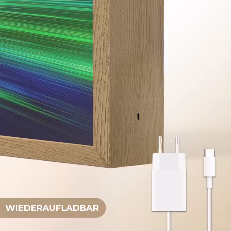 Sportauto - Groen - Snelheidslijnen - Neon Light Box met batterij (Wandlamp kind) middel -USP_websiteoplaadbaarDE