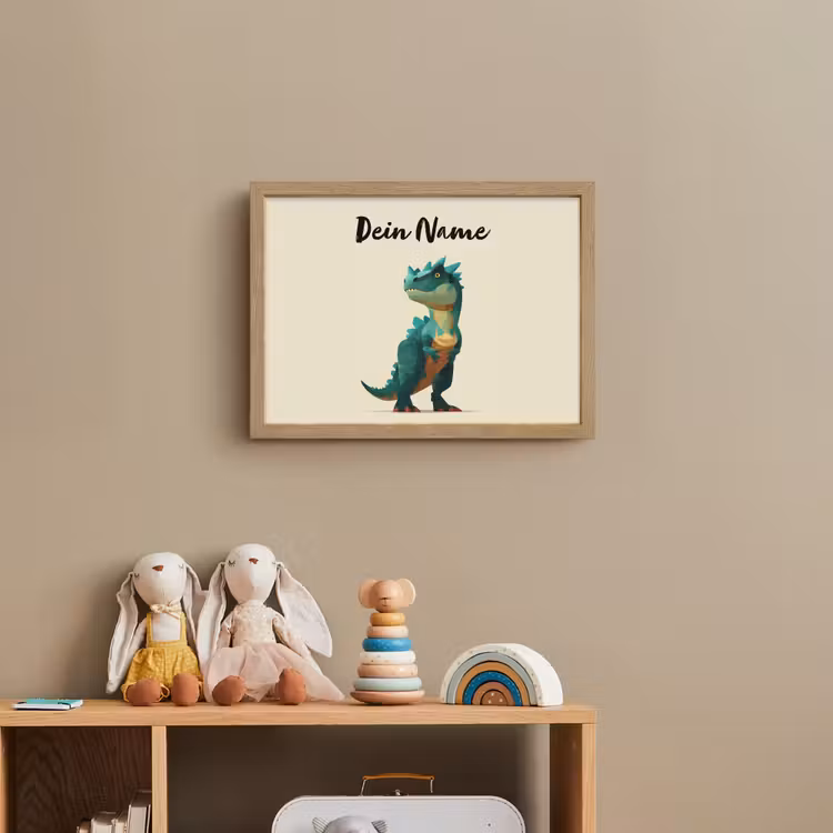 Stekels - Dino - Blauw - Gespierd Light Box met batterij (Wandlamp kind) middel -sfeer2_kind