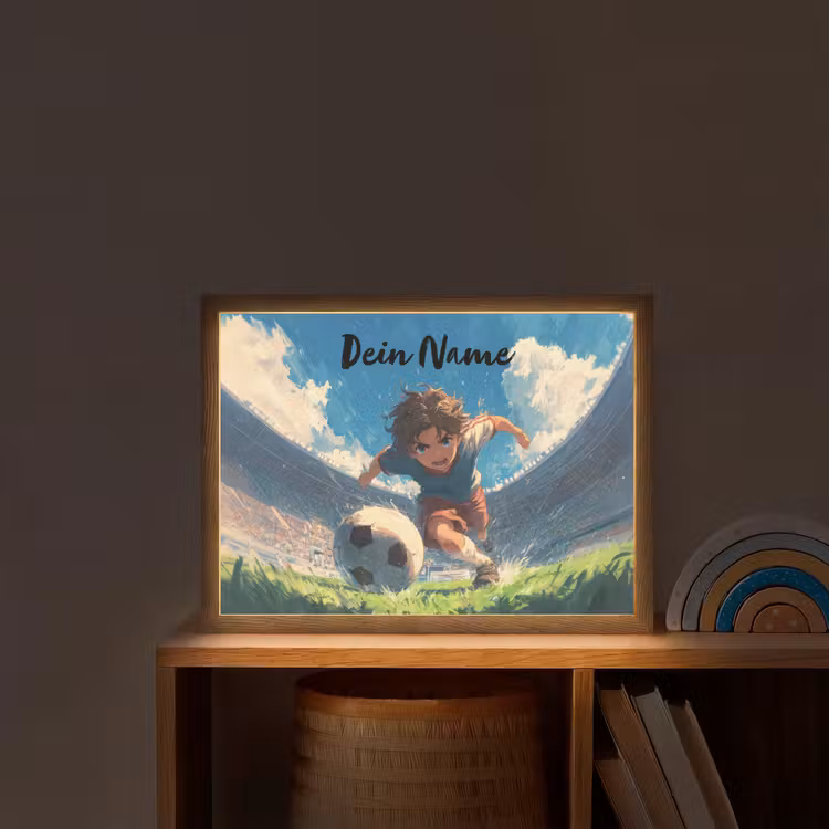 Stadion - Voetbal - Jongen Light Box met batterij (Wandlamp kind) middel -sfeer1_kind