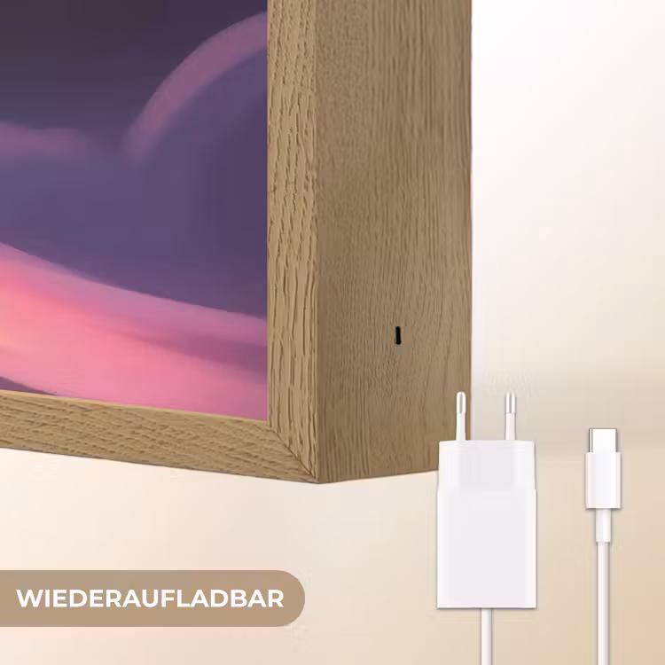 Ster - Gezichtje - Lichtgevend Light Box met batterij (Wandlamp kind) middel -USP_websiteoplaadbaarDE