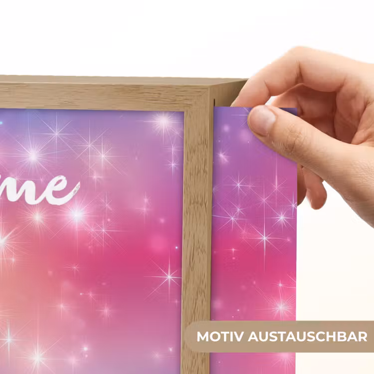 Sterren - Abstract - Kleuren Light Box met batterij (Wandlamp kind) middel -USP_websiteprintDE