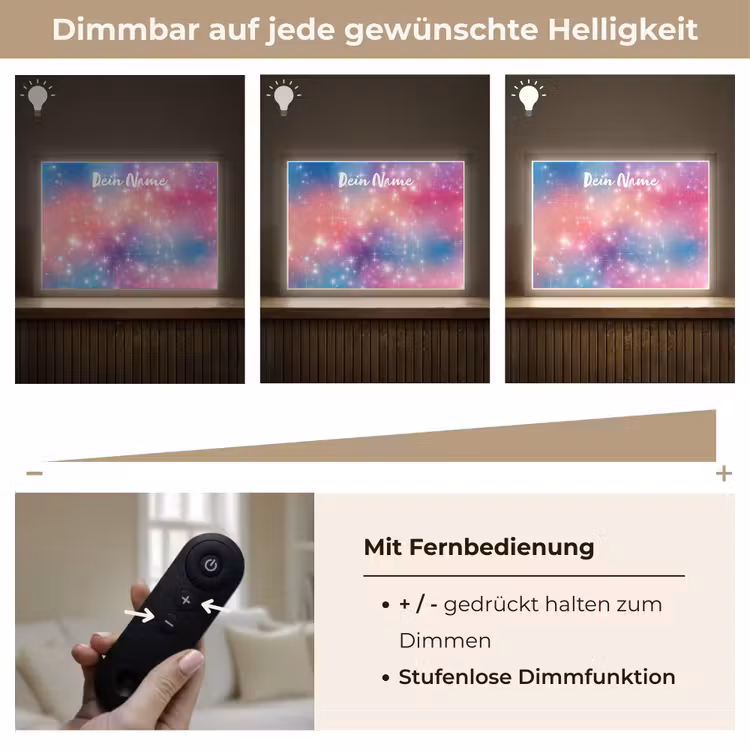 Sterren - Abstract - Kleuren Light Box met batterij (Wandlamp kind) middel -USP_dimbaarDE