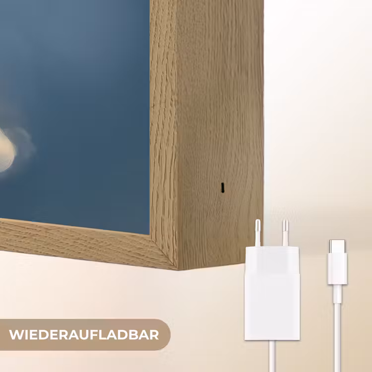 Sterren - Olifant - Maan - Wolken Light Box met batterij (Wandlamp kind) middel -USP_websiteoplaadbaarDE