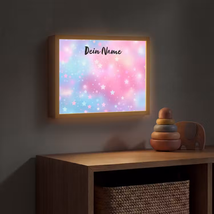 Sterren - Kleuren - Magie Light Box met batterij (Wandlamp kind) middel -sfeer5_kind