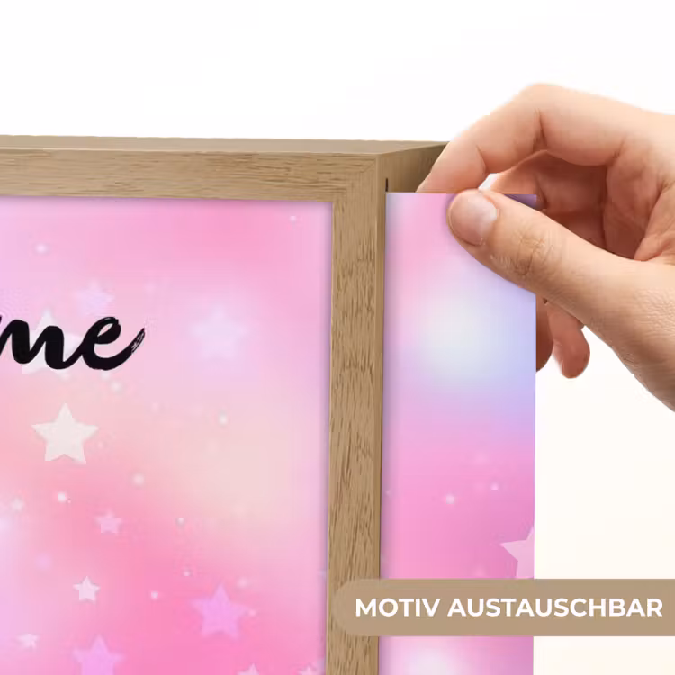 Sterren - Kleuren - Magie Light Box met batterij (Wandlamp kind) middel -USP_websiteprintDE