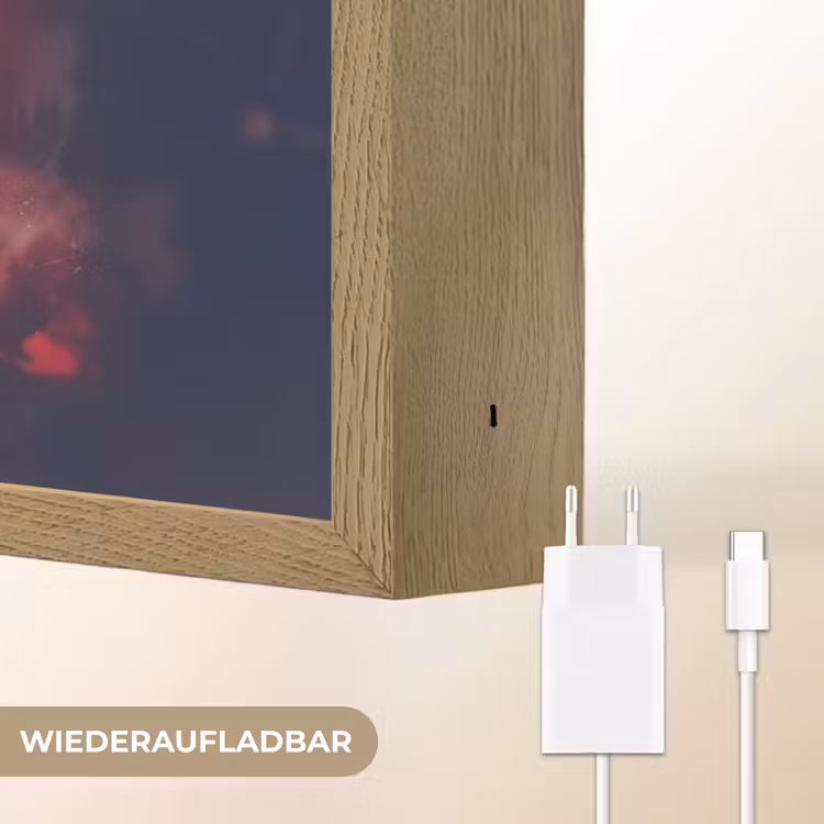Superheld - Jongens - Rook - Kleuren Light Box met batterij (Wandlamp kind) middel -USP_websiteoplaadbaarDE