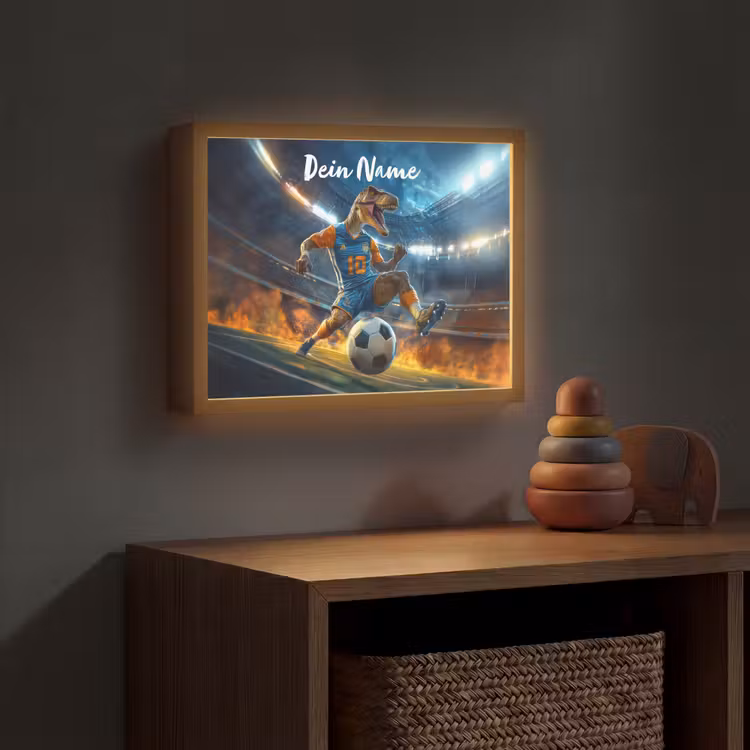 T-Rex - Voetbal - Stadion Light Box met batterij (Wandlamp kind) middel -sfeer5_kind