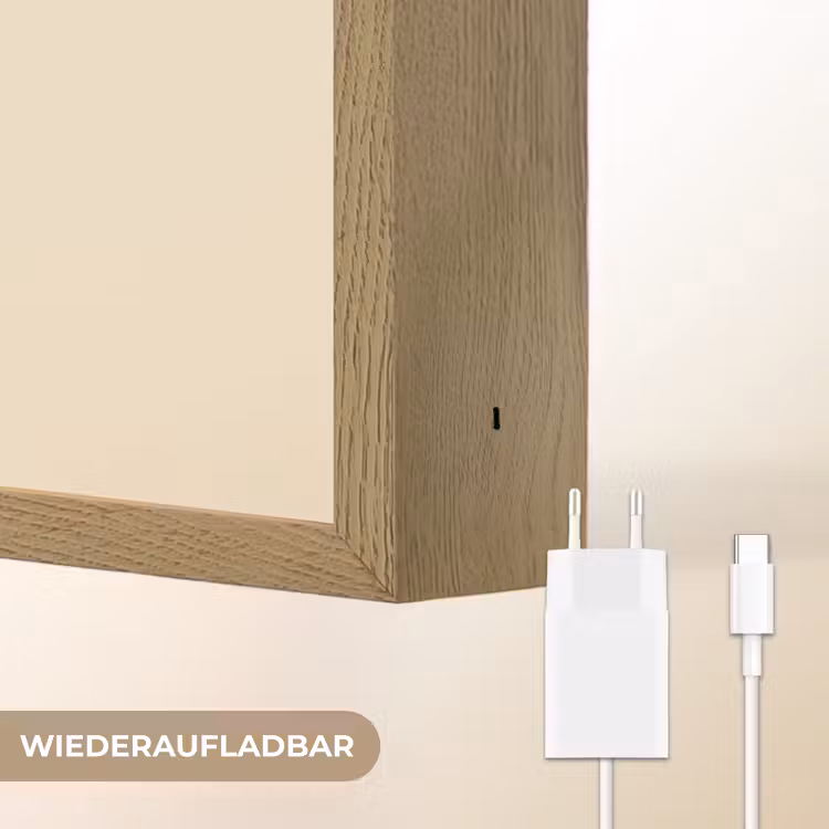 Tennisracket - Bal - Beige Light Box met batterij (Wandlamp kind) middel -USP_websiteoplaadbaarDE
