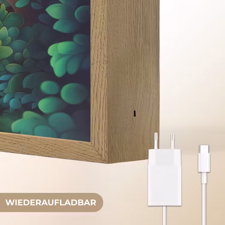 Dieren - Jungle - Giraf - Olifant - Aapje Light Box met batterij (Wandlamp kind) middel -USP_websiteoplaadbaarDE