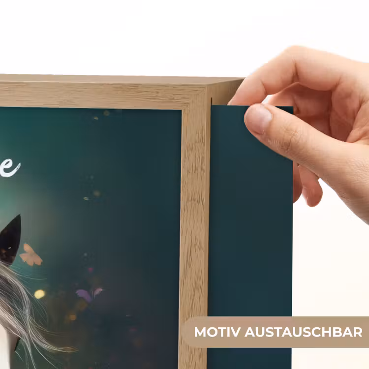 Dieren - Paard - Natuur - Vlinder - Bloemen Light Box met batterij (Wandlamp kind) middel -USP_websiteprintDE