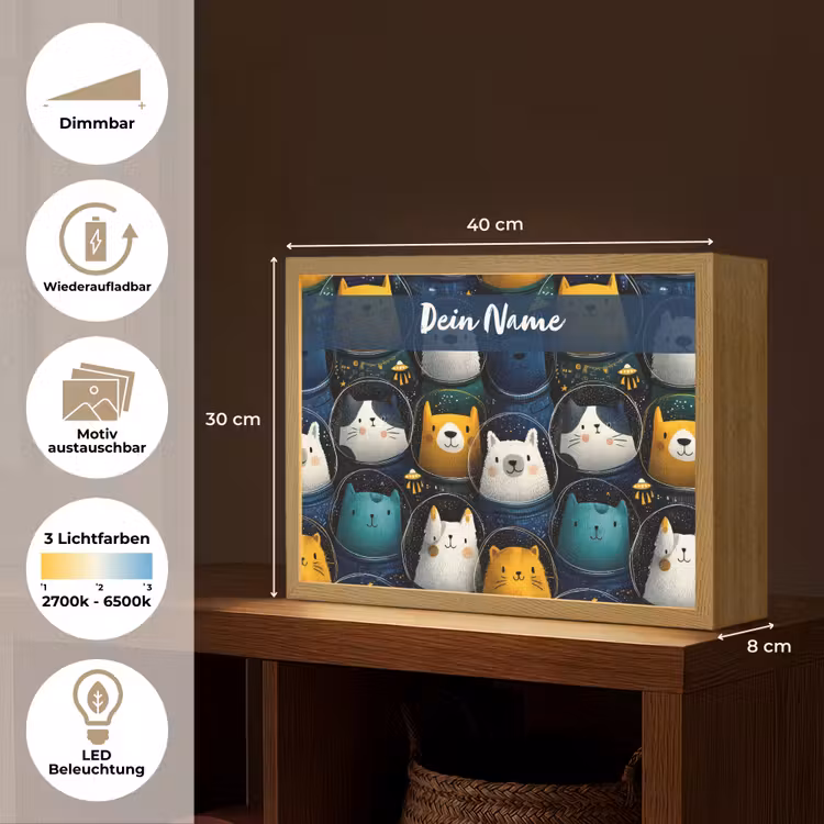 Dieren - Ruimtepakken - Sterren Light Box met batterij (Wandlamp kind) middel -USP_websiteoverzichtDE