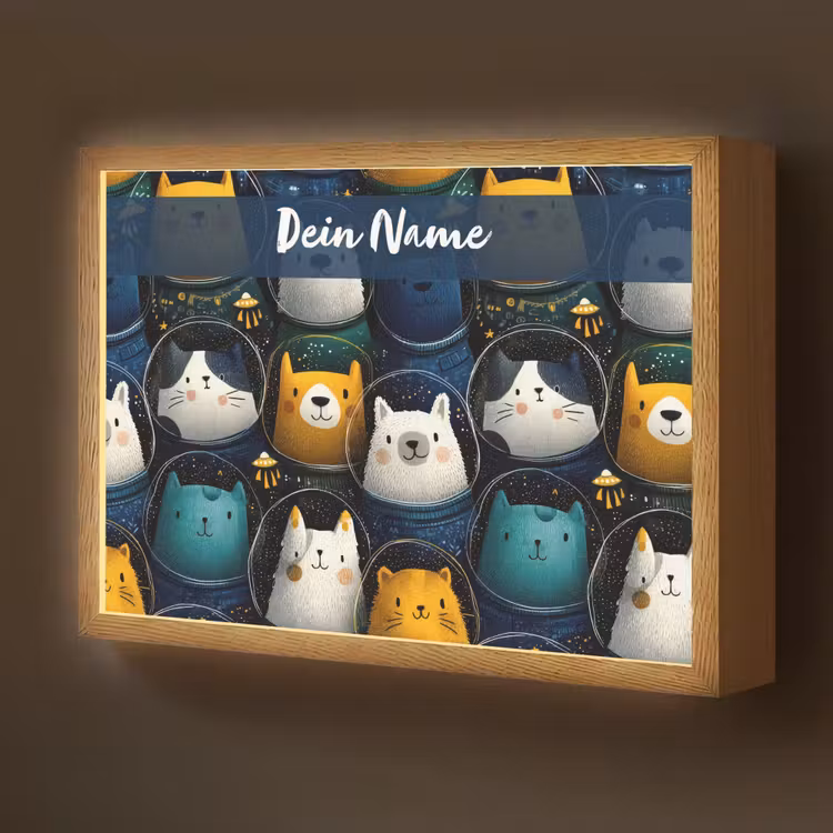 Dieren - Ruimtepakken - Sterren Light Box met batterij (Wandlamp kind) middel -z3d_website