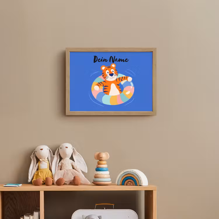Tijger - Zwemband - Water Light Box met batterij (Wandlamp kind) middel -sfeer2_kind