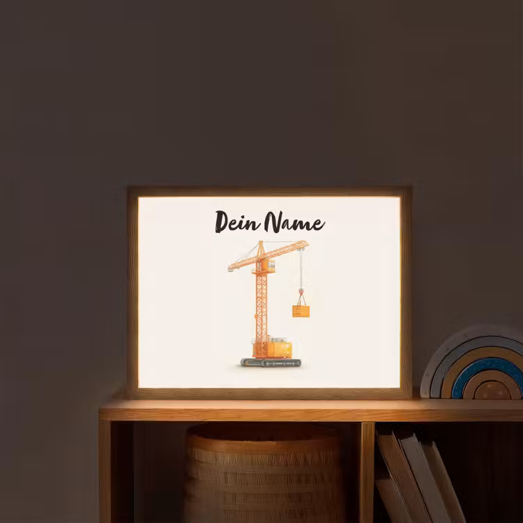 Torenkraan - Getekend - Oranje Light Box met batterij (Wandlamp kind) middel -sfeer1_kind
